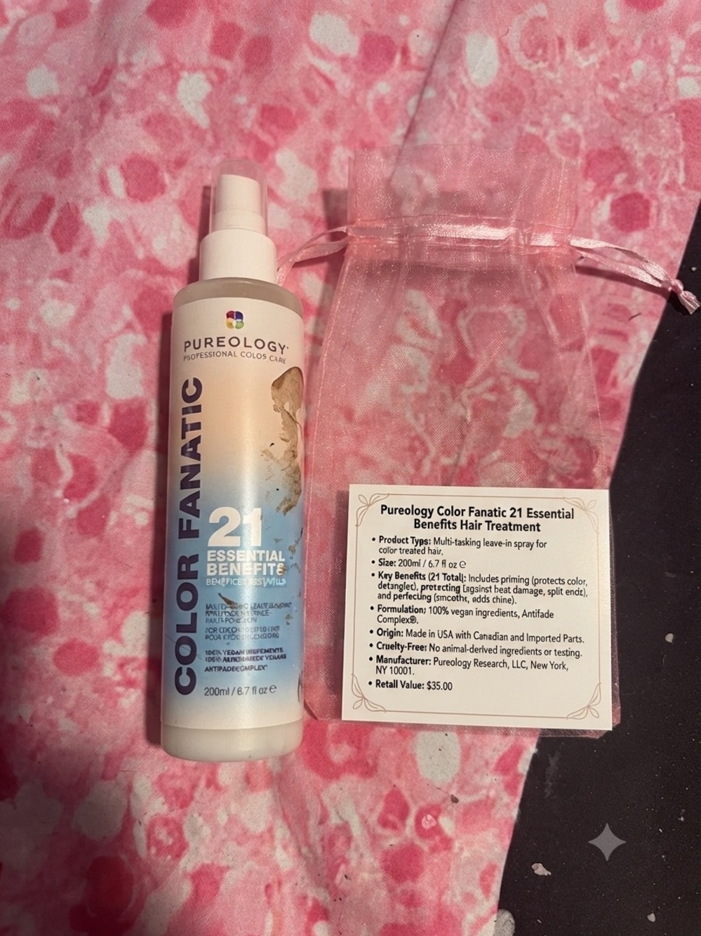 Pureology Color Fanatic 21 Leave-In Treatment & Free Beauty Gift Bag
